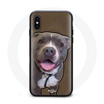 Iphone XS max dėklas Pilkas pitbulis