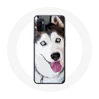 Case - Husky - Oppo A53 - White - Blue Eyes - Soft balta