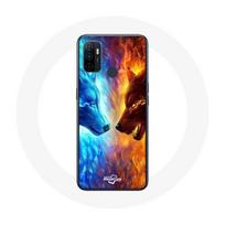 Coque Oppo A53 Loup de Glace et de feu