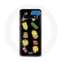 Case - The Simpsons - Samsung Galaxy S10 Plus - Soft - Black - Protection juoda