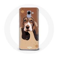 Coque pour Samsung Galaxy A6 2018 Basset Hound chien visage