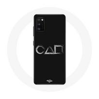 Coque pour samsung galaxy S20 plus Squid Game logo symboles carre cercle triangle Fond Noir