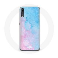 Coque pour Huawei p20 Fond rose bleu