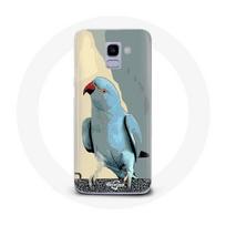 Coque pour Samsung Galaxy A6 2018 Perruches perroquets Bleu