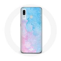 Coque pour samsung galaxy A30 Fond bleu rose
