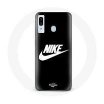 Case for Samsung Galaxy A40 Nike Logo white background Black