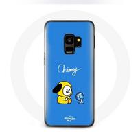 Coque pour Samsung Galaxy S9 Bangtan BTS BT21 Chimmy Jimin Fond Bleu