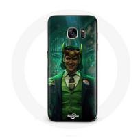 Coque pour Samsung Galaxy S6 Edge Loki Thor Ragnarok avec Casque Affiche Personnage Série Saison 1