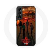 Coque pour Samsung Galaxy S21 FE Stranger Things Saison 4 Affiche Art Equipages de la Nouvelle Théor
