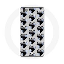 Coque pour Huawei P8 Lite Fond de coeurs noirs