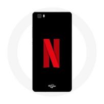Coque pour Huawei P8 Netflix Logo rouge fond noir