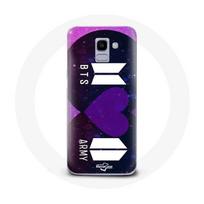 Coque pour Samsung Galaxy A6 2018 Bangtan Sonyeondan Logo BTS Et Logo ARMY I Purple You