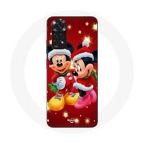 Coque pour Xiaomi Redmi Note 11S Mickey Mouse et Minnie Mouse le jour de Noël