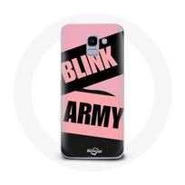 Coque pour Samsung Galaxy A8 2018 BTS ARMY Et Blackpink Blink Rose Noir