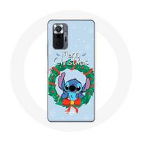 Coque pour Xiaomi Redmi Note 10 Pro Stitch neige joyeux Noël bleu