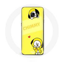 Coque pour Samsung Galaxy S6 BTS Bangtan BT21 Chimmy Jimin Fond Jaune