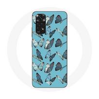 Coque pour Xiaomi Redmi Note 11S papillons Fond bleu mėlyna