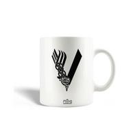 Mug en Céramique Vikings Série Saison 6 logo V Epée Noir