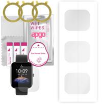 3x apgo hidrogelinė ekrano apsauga, skirta Amazfit Bip 3 Pro, hidrogelio plėvelė, su pozicionavimo sluoksniu, kurį lengva montuoti