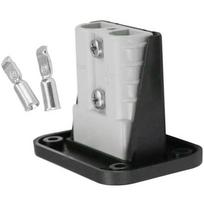 Car Socket Panel with Terminal 50A Anderson Plug Flush Mounting Bracket Waterproof Panel Cover for Caravan Boat Truck 1pc gray
