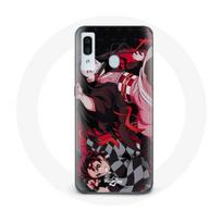Case - Maniacase - Samsung Galaxy A20e - Soft - Black - Demon Slayer Tanjiro Nezuko