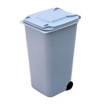 Mini plastikinis šiukšliadėžės laikiklis darbalaukio rašiklio pieštuko laikiklis 15.5x10x10cm mėlyna