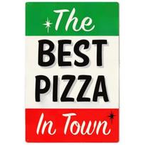 Vintage Pizza Zone Plaque Great Food Metal Sign Pub Bar Home Decoration Best Homemade Poster Italian Pizza Wall Art Plate 20x30cm