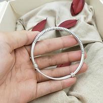 Zuyin S999 Ancient Prajnaparamita Heart Sutra Push Pull Bracelet for Women Pure Silver Simple Retro Ethnic Style Matte Tassel Bracelet Adjustable size