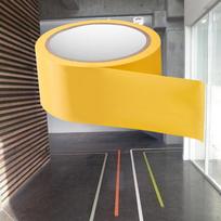 Pavojus Įspėjimas Grindų dėvėjimosi atsparumas, Vandeniui atsparus PVC įrangos statybos sienoms vamzdžiams Yellow 48mm