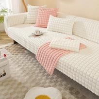 Slipcover Home Sekcijinis kampinis L sofos rankšluosčių apsauga Tvirtas 3D pledas storas sofos užvalkalas Neslystantis minkštas pagalvėlė A 70x70cm 1pc gray