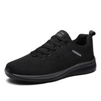 Men Shoes Running Shoes for Men Lightweight Tenis Comfortable Breathable Walking Sneakers 38 juoda
