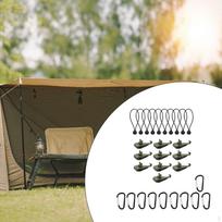 10 Pieces Tarp Clips Canopy with Bungee Cords Lock Grip Clamps Tent Fasteners for Style B