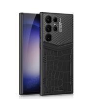 Itin plonas odinis dengtas dėklas Samsung Galaxy S24 Ultra Plus 5G dėklams, kameros lęšio apsauga, smūgiams atsparus telefono dėklas For S24 Ultra