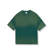 Vasaros Naujas Grynos Medvilnės Skalbtas Senovinis Dažytas T-shirt trumpomis rankovėmis Vyriškas Laisvas Sūrio Sniego Dalelių Mados Prekės ženklas XXL raudona
