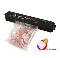 Vacuum sealing machine packaging machine free 10 vacuum bags household black food vacuum sealing machine