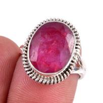 Red Ruby(Simulated) Gemstone Handmade 925 Sterling Silver Gift Ring S.6.5 Z3d74