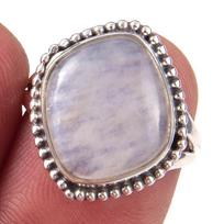 Natural Rainbow Moon Stone Gemstone Handmade 925 Sterling Silver Ring S.6 B0d75
