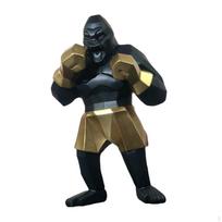 Gorilos dervos statula, svetainės valgomojo stalo dekoravimas, statulos miniatiūros, namų ruošos dovanos black
