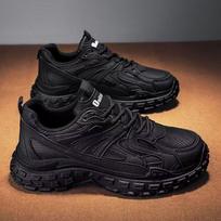 Labor Protection Shoes Men's Summer Breathable Mesh Shoes Man Antiskid Wear-resistant Sports Casual Running Dad's Shoes 39 juoda
