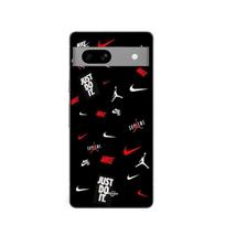 Coque Maniacase pour Google Pixel 7a nike jordan blanc rouge fond noir juoda