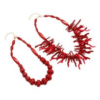 2x Bohemian Necklace Layered Stylish Fashionable Choker African Bead for
