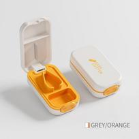 Pill Cutter dozatorius, pjaustomos tabletės, padalintos į dvi buitines mažas vaistų dėžutes, nešiojamasis dozatorius, atsparus drėgmei, sandariai uždarytos žirklės