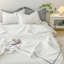 Prancūziško stiliaus dygsniuota vienguba dviguba antklodė vasaros burbuliniams siūlams oro kondicionierius Queen Quilt Elegance Princess plonas pagalvėlis 150x200cm Only quilt gray