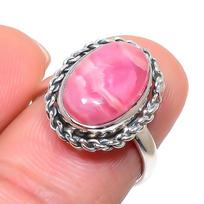 Red Ruby(Simulated) Gemstone Handmade 925 Sterling Silver Jewelry Ring S.7 L3m60
