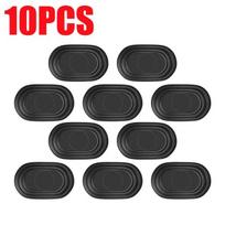 10 vnt. Automobilio durų antistriukšminės tarpinės lipdukai Automobilio amortizatoriaus tarpinė Anti-shock apsauga Garso izoliacija Tylus buferis Silikoninė pagalvėlė 10pcs black