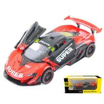 1/32 „McLaren P1 GTR Diecast“ automobilio modelio žaislas, ištraukiama žaislinė transporto priemonė su garsu ir šviesa vaikams, mažiems berniukams, mergaitėms, dovanų kolekcija 1/32-Size:15*6.2*3.5cm raudona