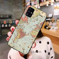 world map Phone Case For Samsung A32 A51 A52 A71 A50 A12 A21S S10 S20 S21 Plus Fe Ultra samsung A32 4G