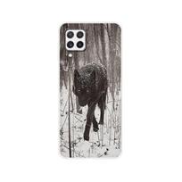Samsung A22 dėklas Telefono galinis dangtelis Samsung Galaxy A22 A22S 5G 4G GalaxyA22 A 22 Bamperis Silikoninis dėklas vilkas tigras liūtas lokys Samsung A22S 5G gray