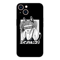Juodas TPU dėklas Huawei Honor X8 50 Lite Pro 10 lite Nova 5t 8 9 Pro 4G 5G 8i dangtelis Waifu mergina anime Honor 50 white