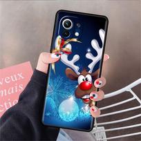 Soft Silicone Case For Xiaomi Mi 11 Lite 5G NE 11T Pro 12S Ultra 12 Note 10 10T 9T TPU Phone Cover Bumper Funda Merry Christmas Mi 12 blue